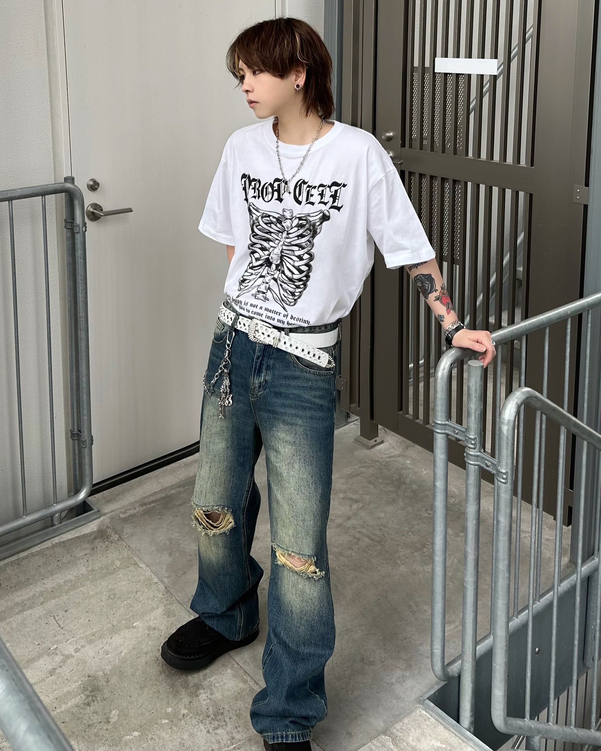 propaganda / プロパガンダ / ダメージデニム /クラッシュデニム 20%OFF SALE】PROPA9ANDA / プロパガンダ「PARLEY DARING DENIM