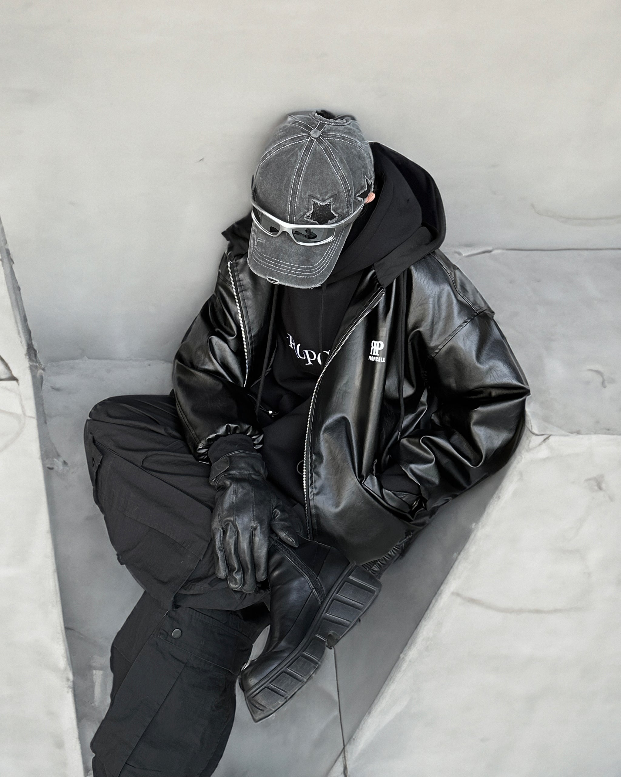Leather Hooded Jacket – PROPCELL