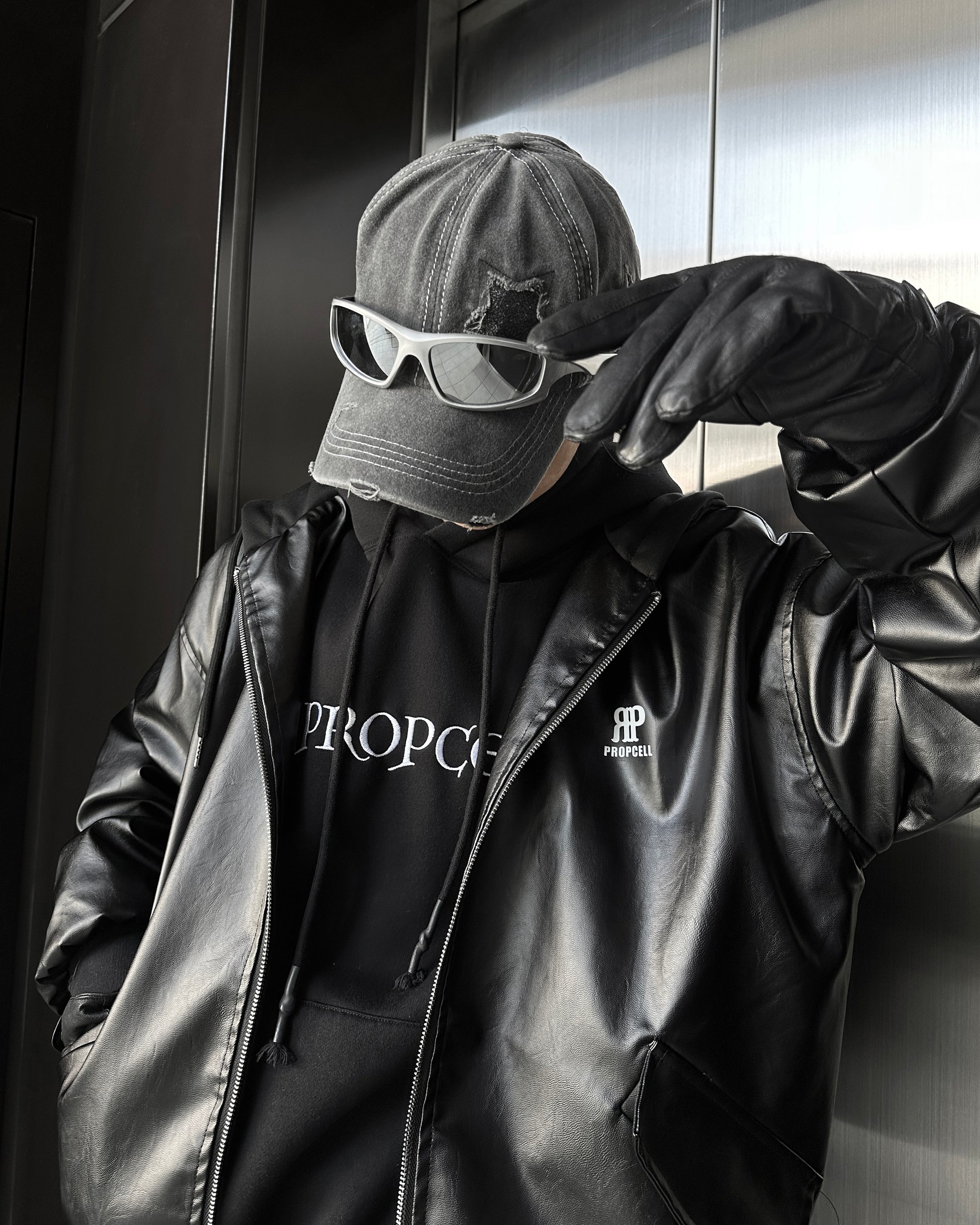 Leather Hooded Jacket – PROPCELL