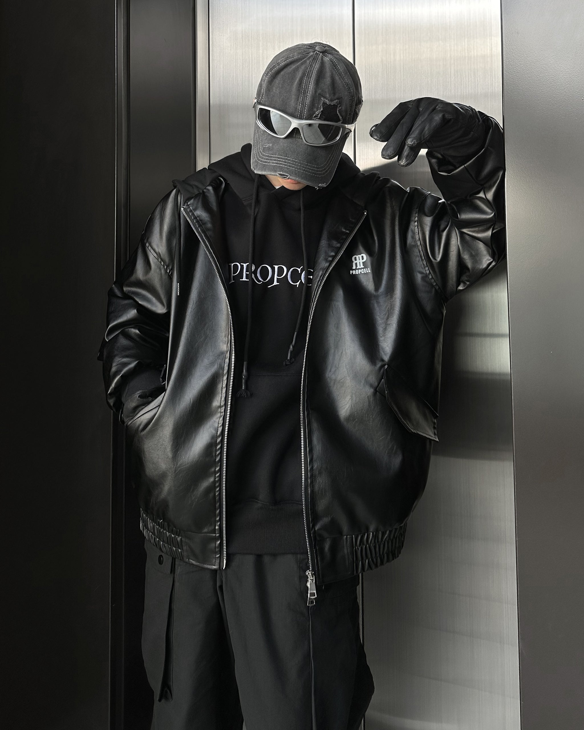 Leather Hooded Jacket – PROPCELL