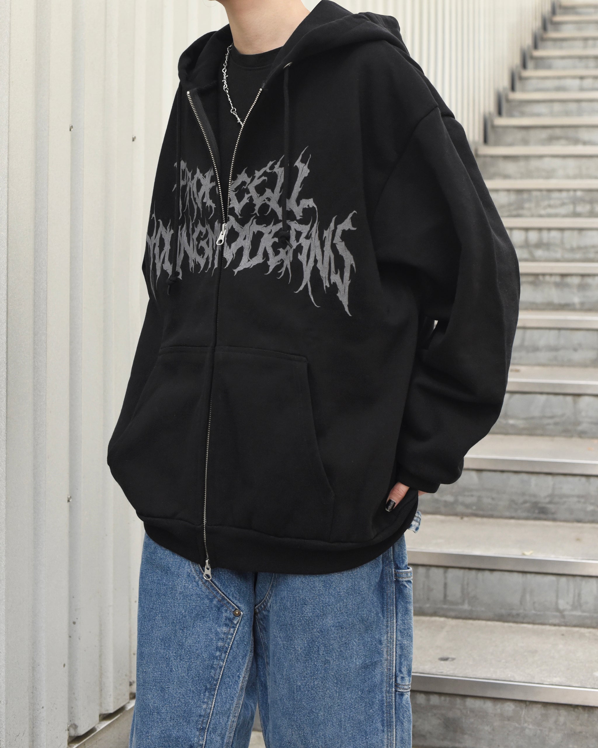 Metal Logo Zip Hoodie【パーカー】ブラック – PROPCELL